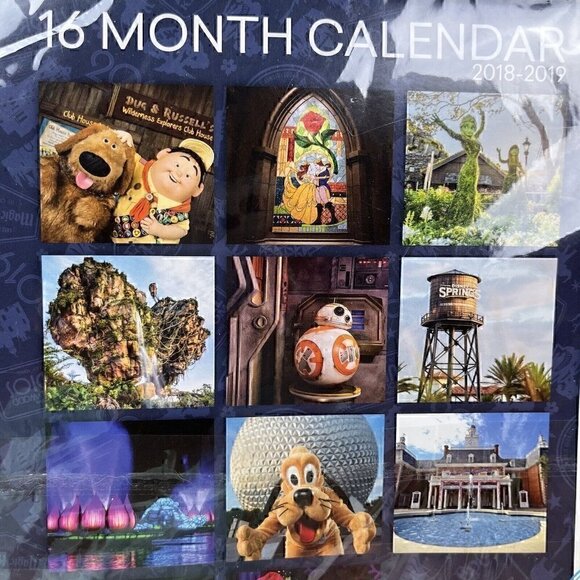 NEW Walt Disney World 2018-2019 16 Month Photo Wall Calendar Collectible Mickey - Picture 8 of 10